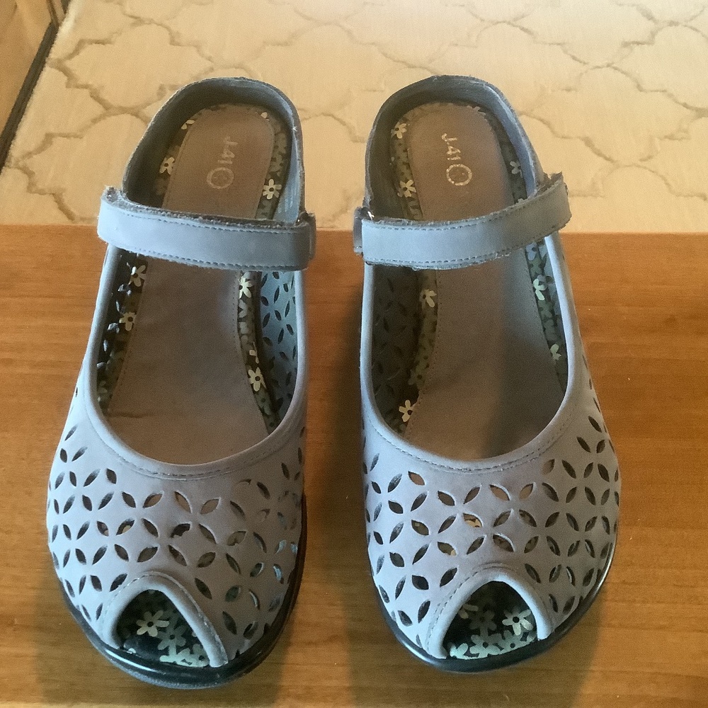 J-41 Gray Nubuck Leather Sandals